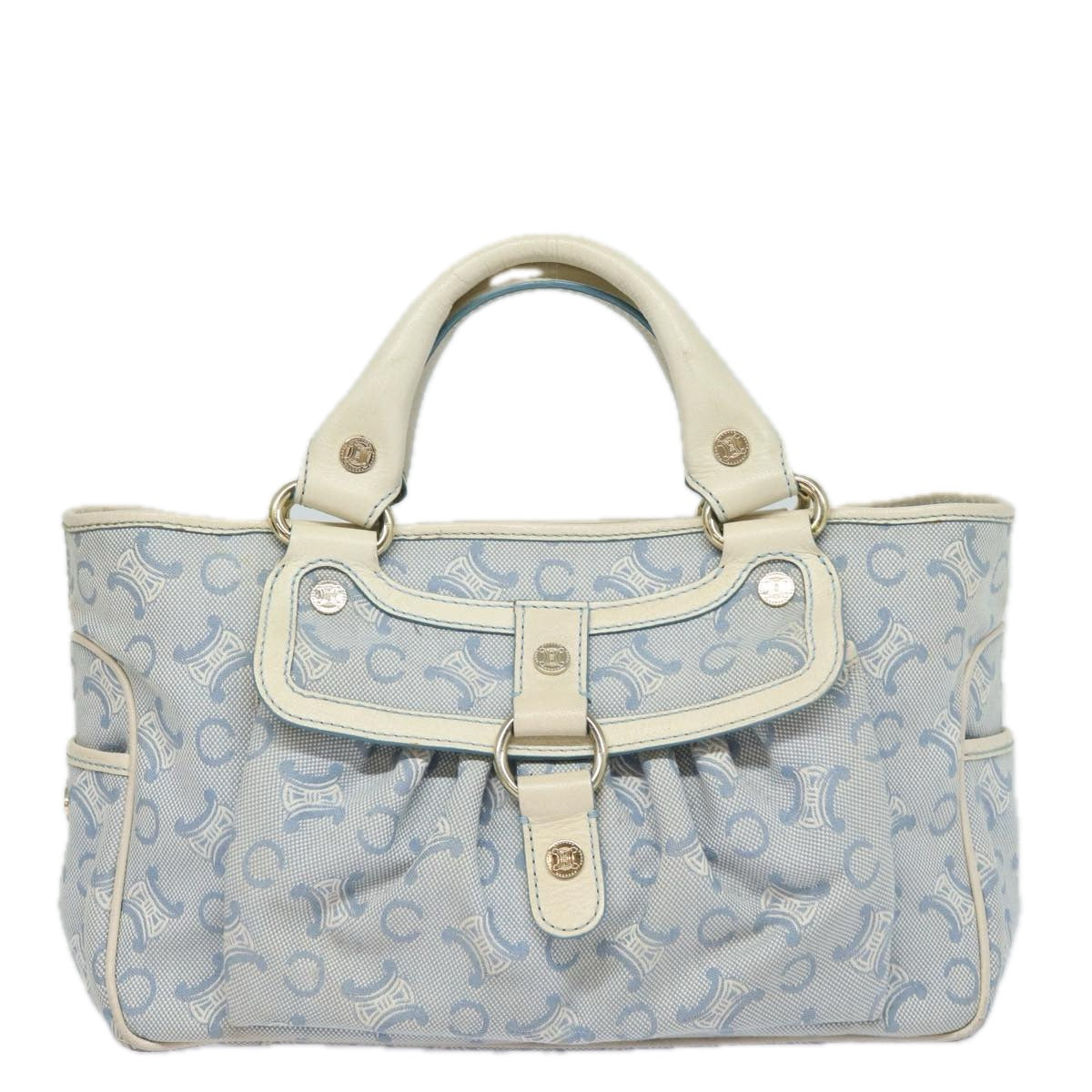 Céline Boogie Blue Canvas Handbag 