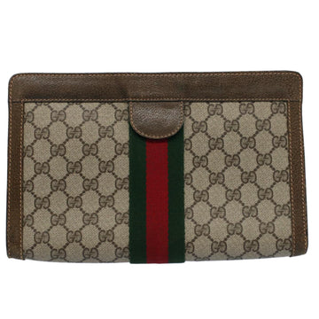 Gucci Sherry Beige Canvas Clutch Bag