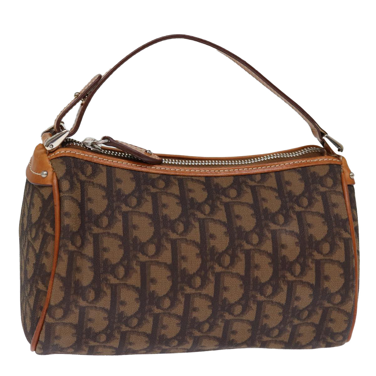 Dior Trotter Brown Canvas Handbag 