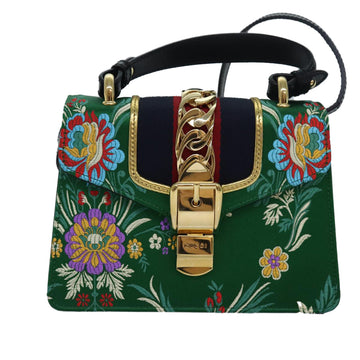 Gucci Sylvie Multicolour Leather Handbag 