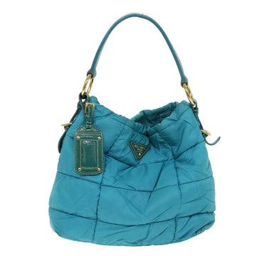 Prada Tessuto Turquoise Synthetic Tote Bag