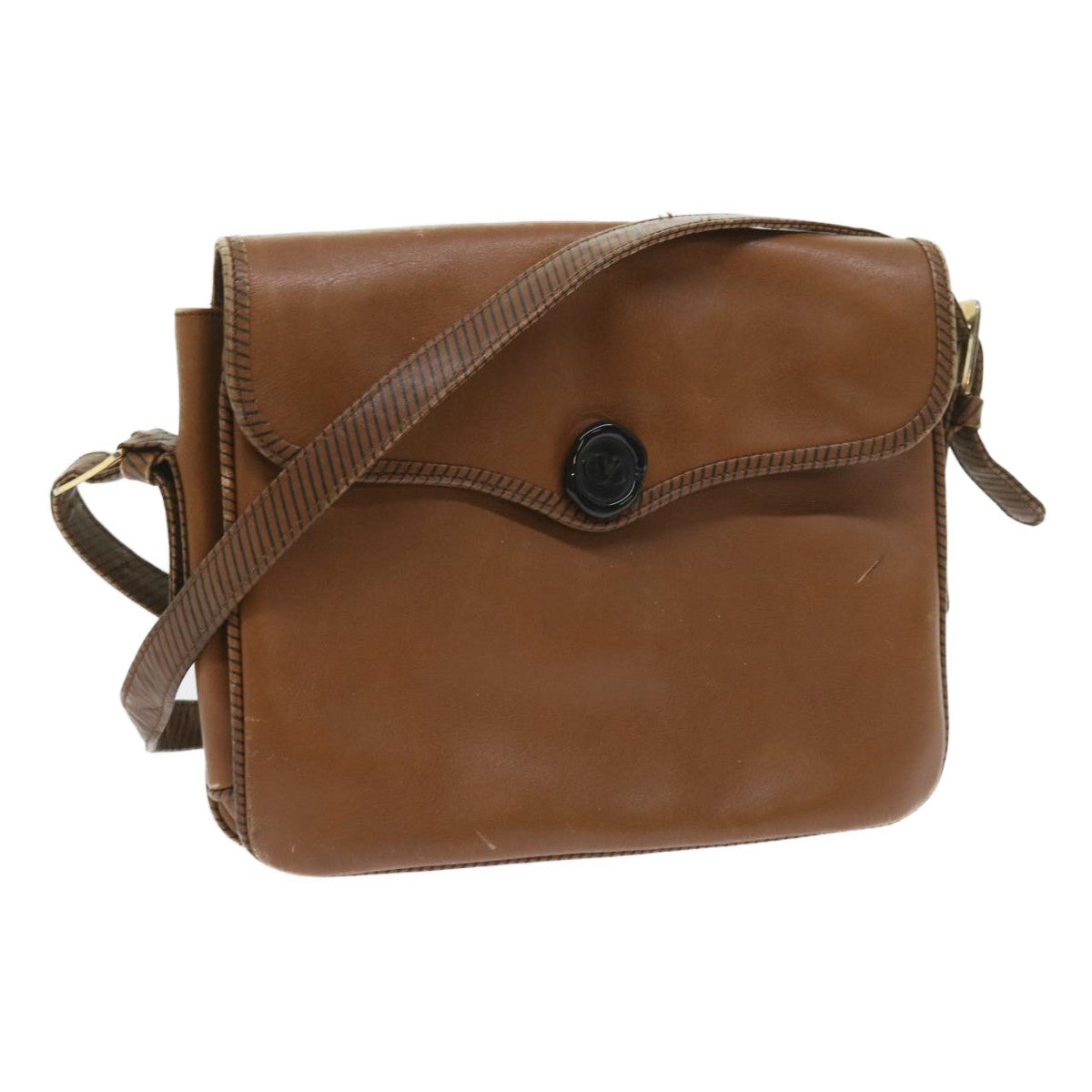 Valentino Garavani Brown Leather Shoulder Bag