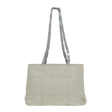 Prada Grey Canvas Shoulder Bag