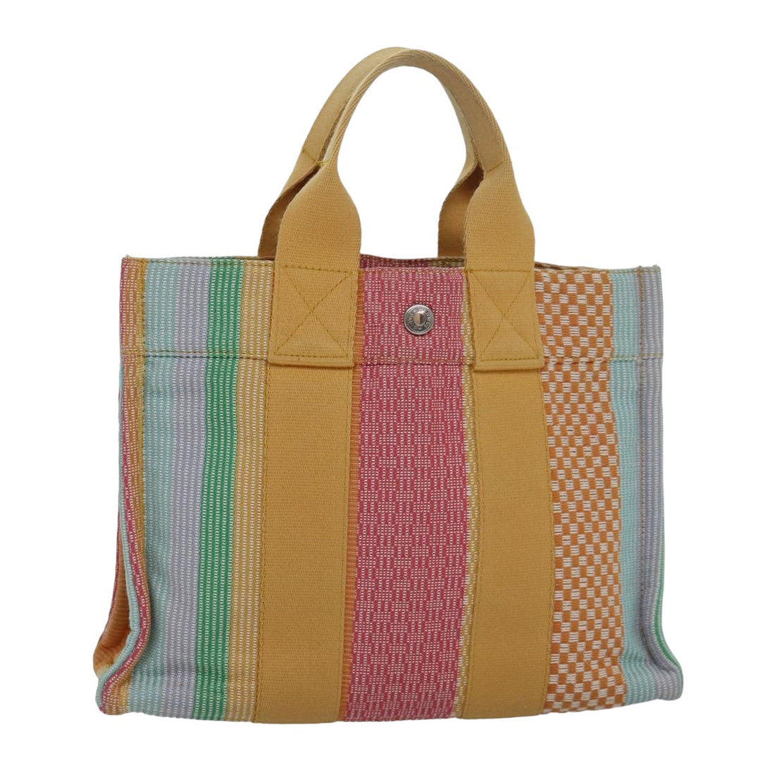 Hermès Fool toe Multicolour Canvas Handbag 