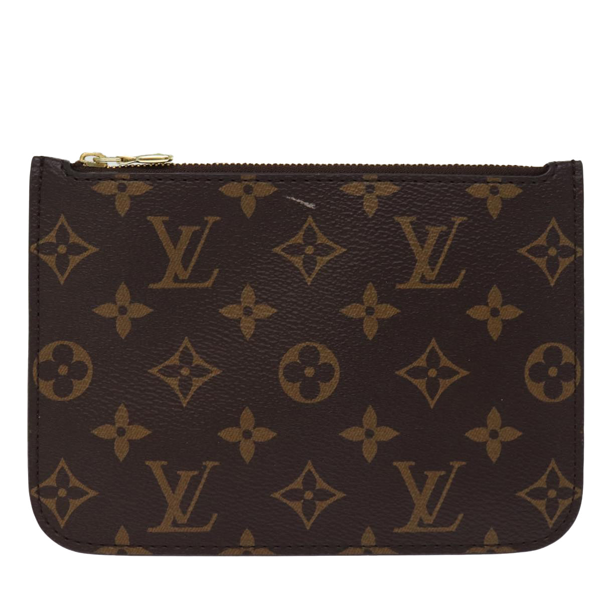 Louis Vuitton Neverfull Brown Canvas Clutch Bag