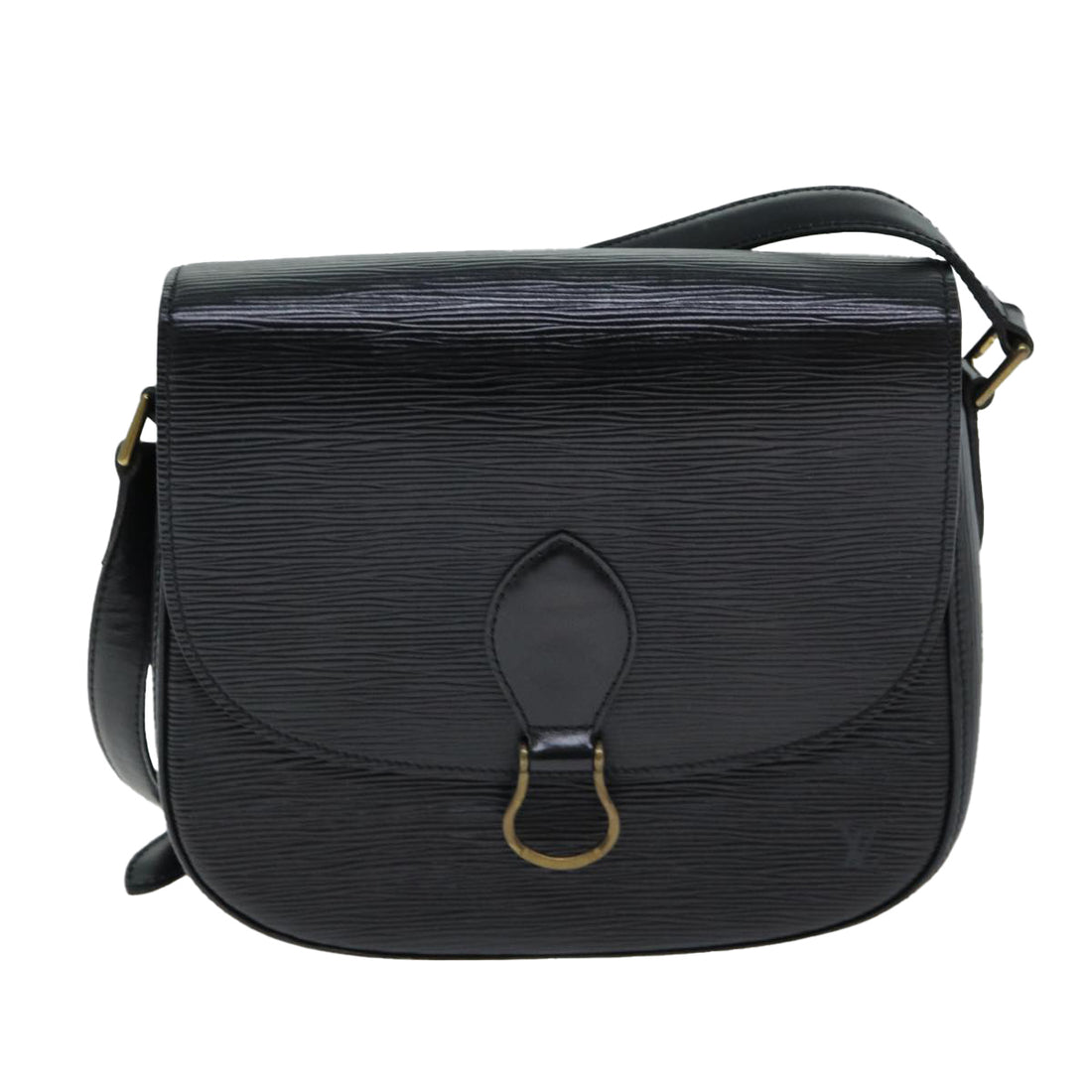 Louis Vuitton Saint Cloud Black Leather Shoulder Bag