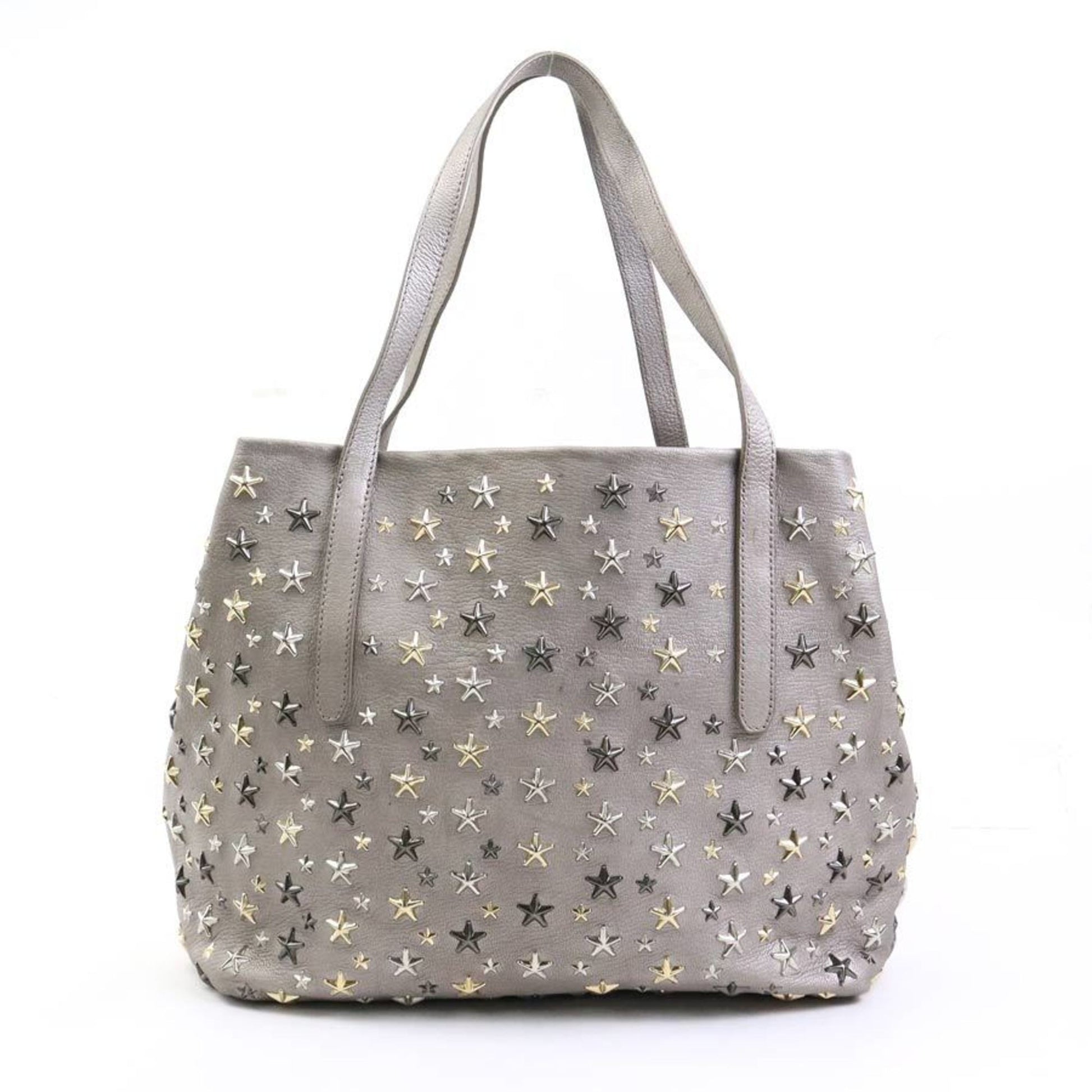 Jimmy Choo Grey Leather Shopper Bag