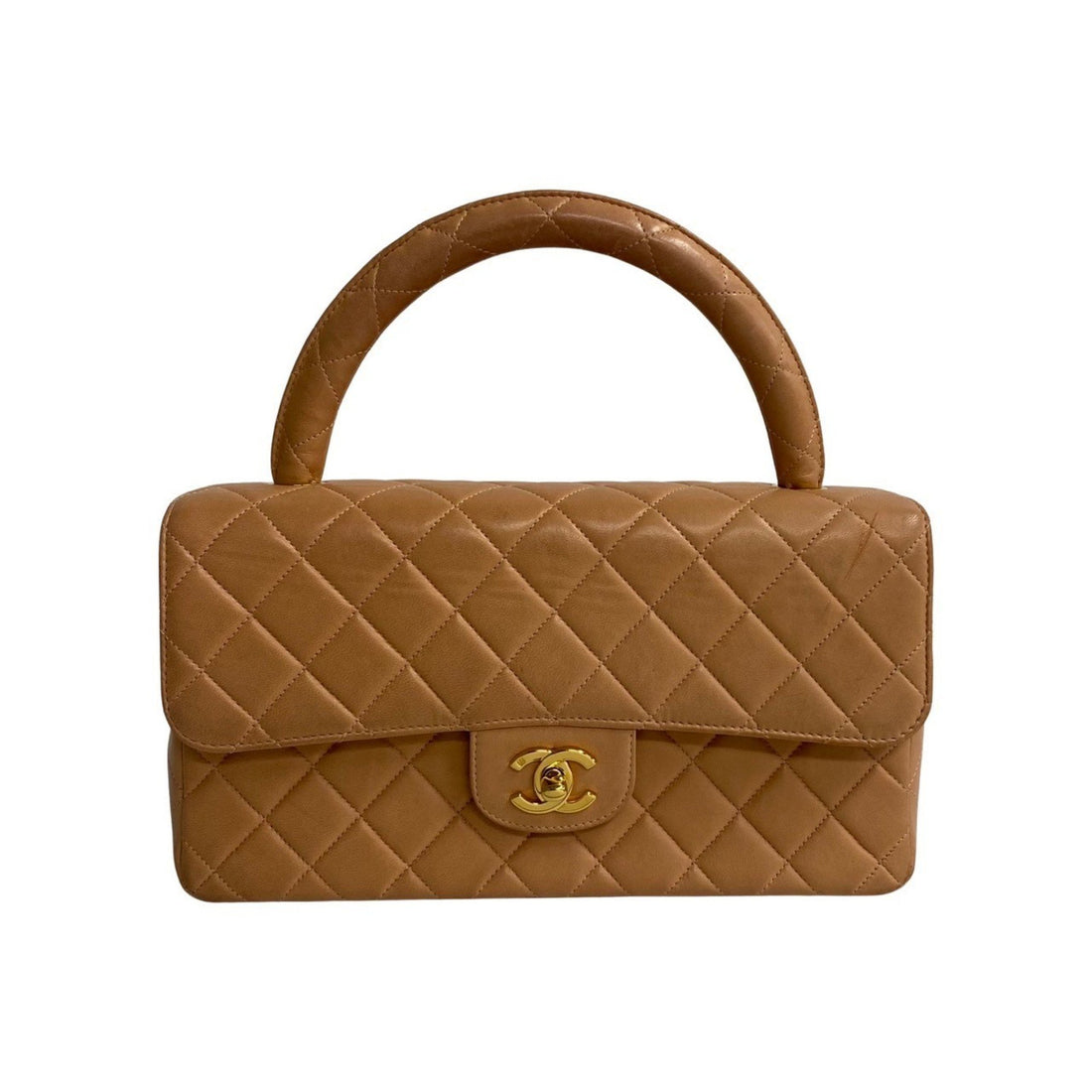 Chanel Timeless Beige Leather Handbag 