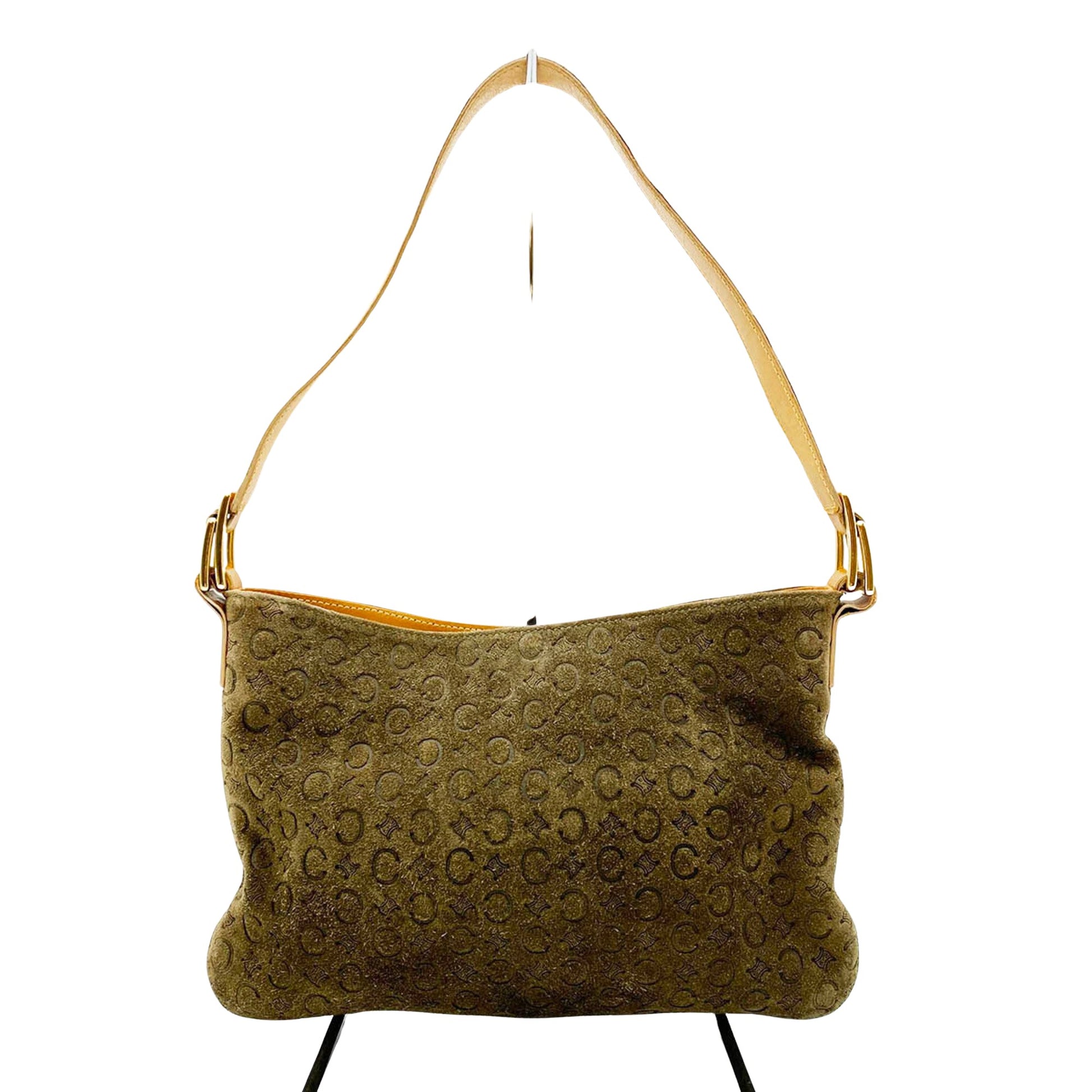 Céline Khaki Suede Shopper Bag