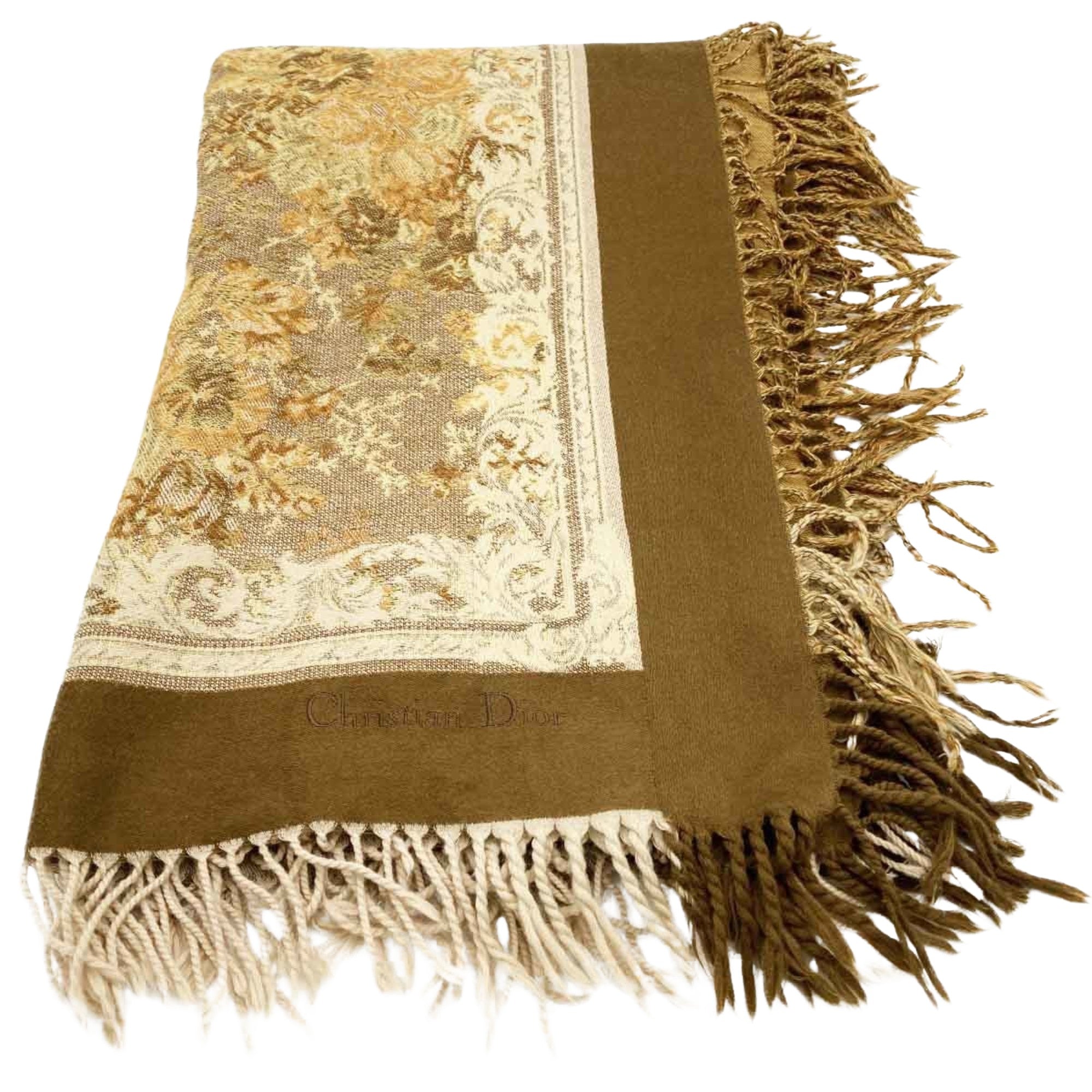 Dior Brown Wool Scarf 