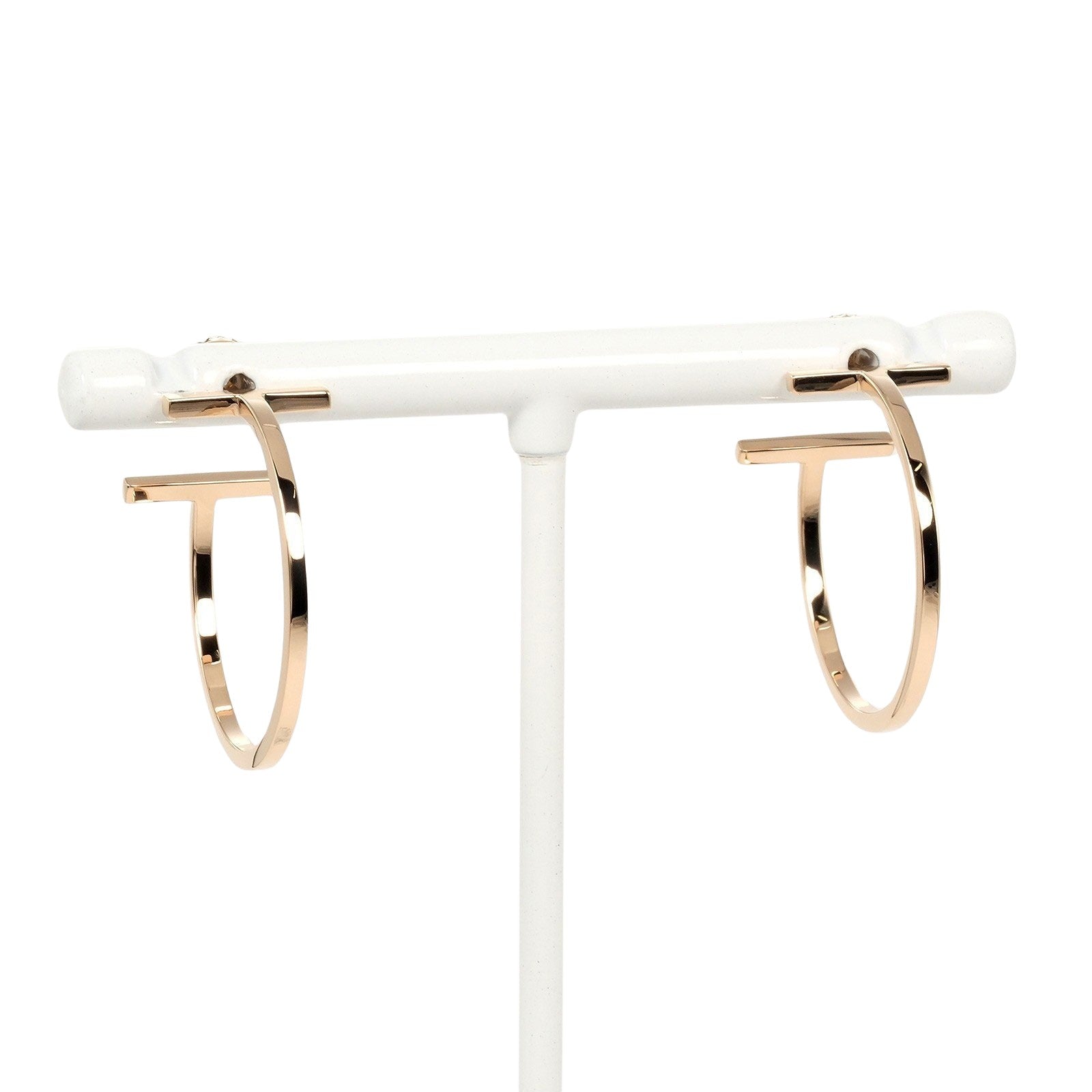 Tiffany & Co T wire Gold Rose Gold Earring 