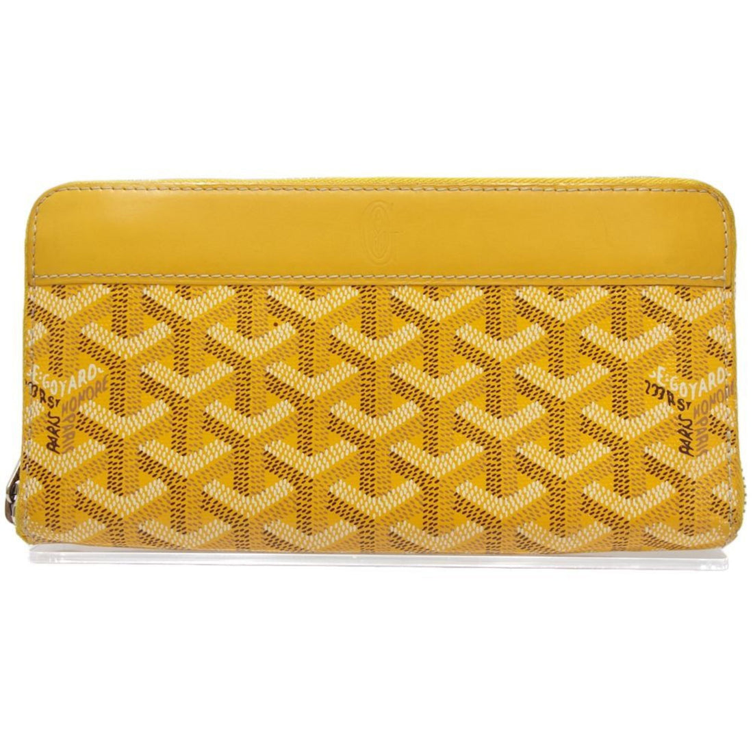 Goyard Matignon Yellow Canvas Wallet 