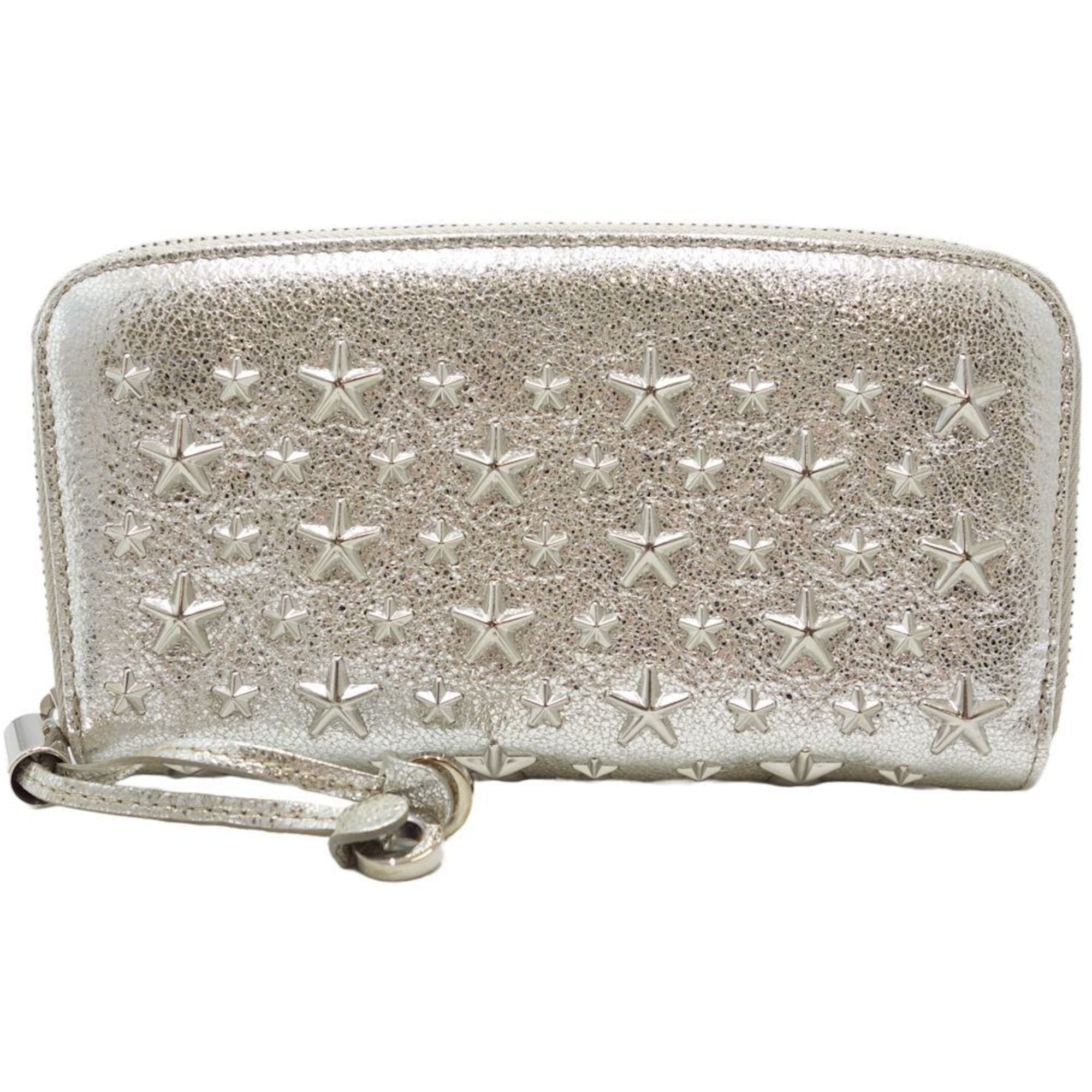 Jimmy Choo Silver Leather Wallet 