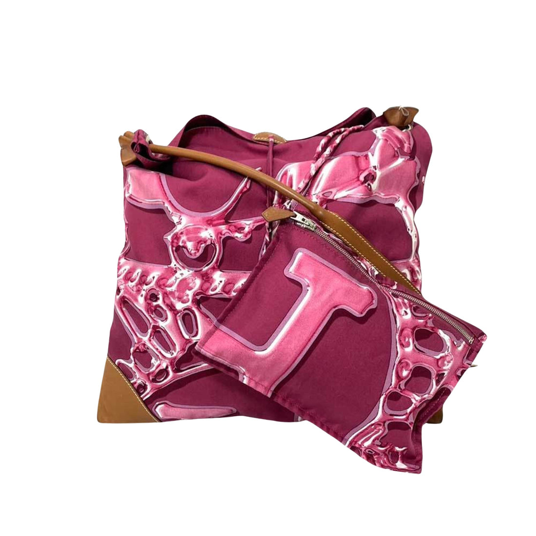 Hermès Silk City Pink Silk Shoulder Bag