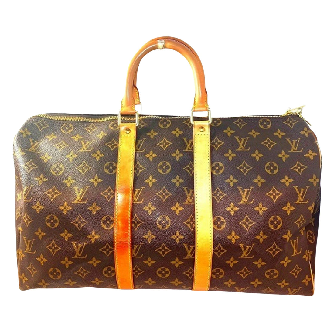 Louis Vuitton Keepall 50 Brown Canvas Handbag 