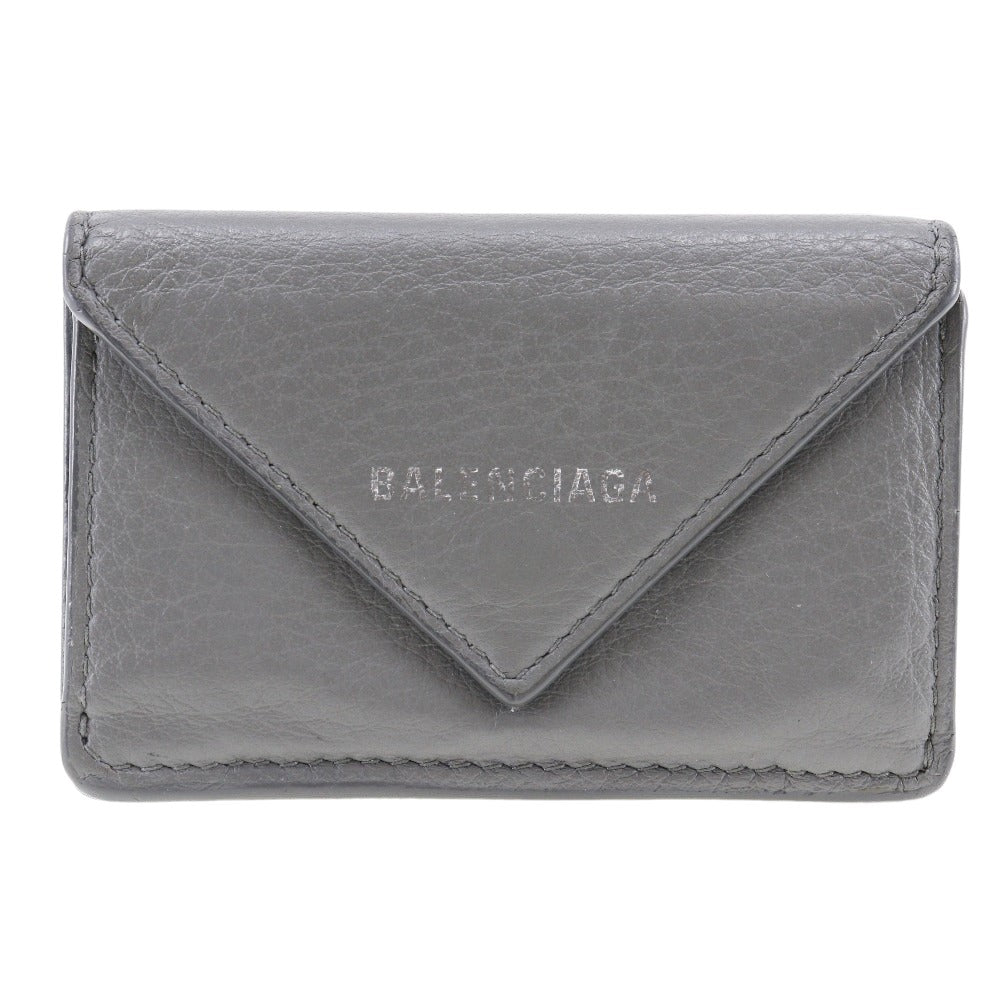 Balenciaga Papier Grey Pony-Style Calfskin Wallet 