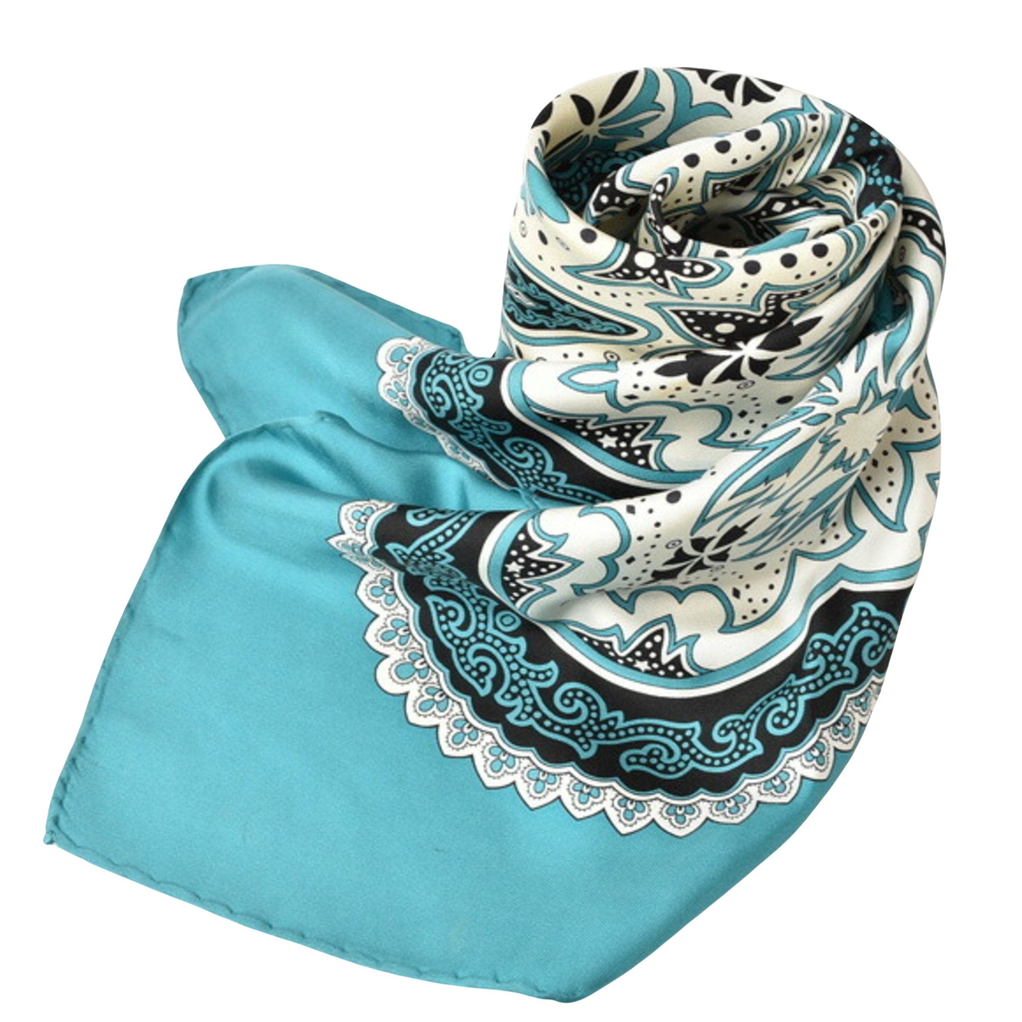 Gucci Turquoise Silk Scarf 