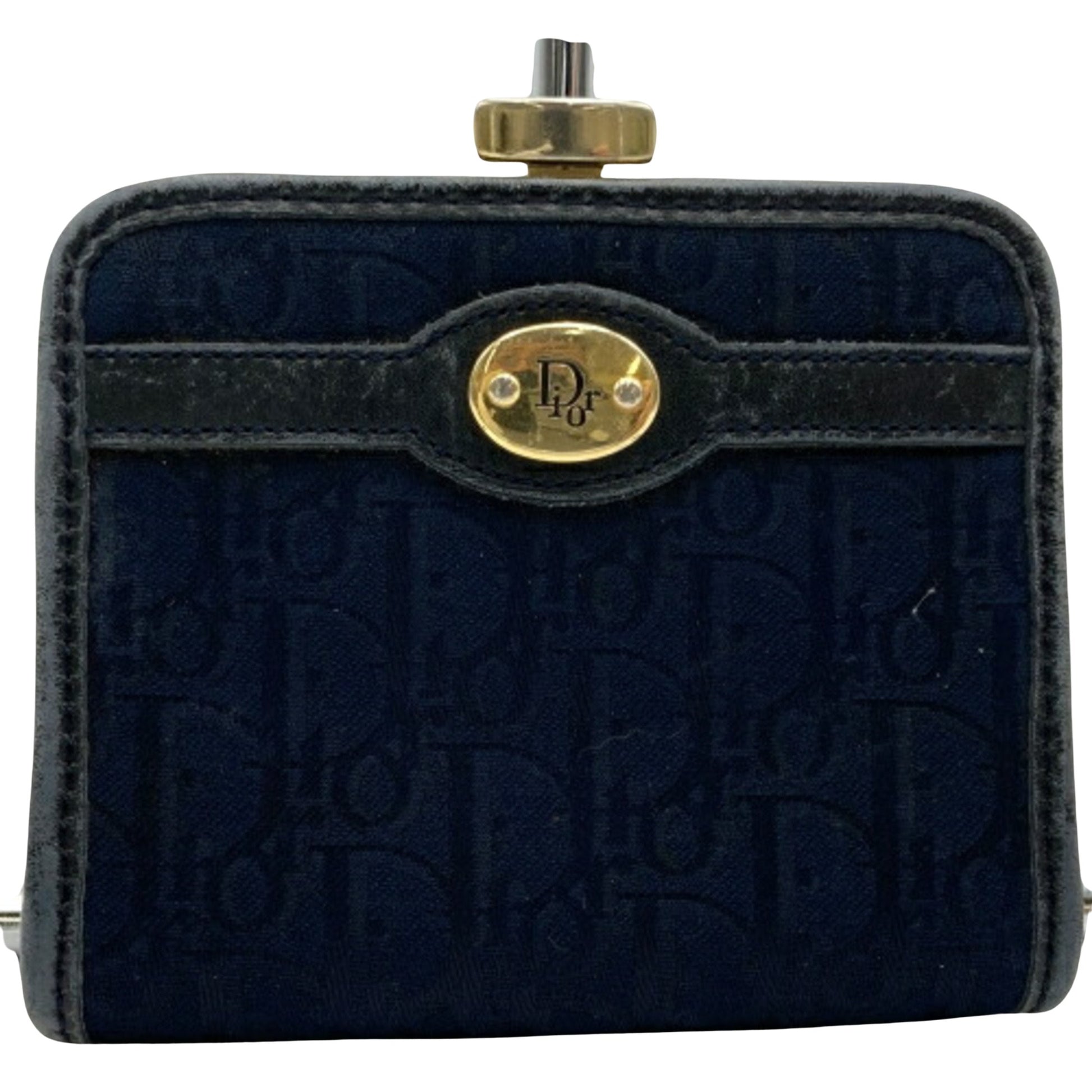 Dior Navy Canvas Wallet 