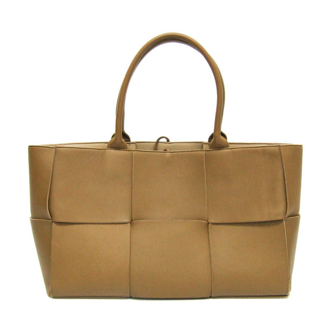 Bottega Veneta Arco Camel Leather Tote Bag