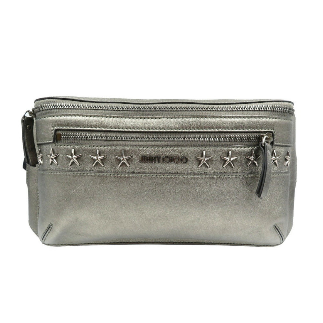 Jimmy Choo Grey Leather Shoulder Bag