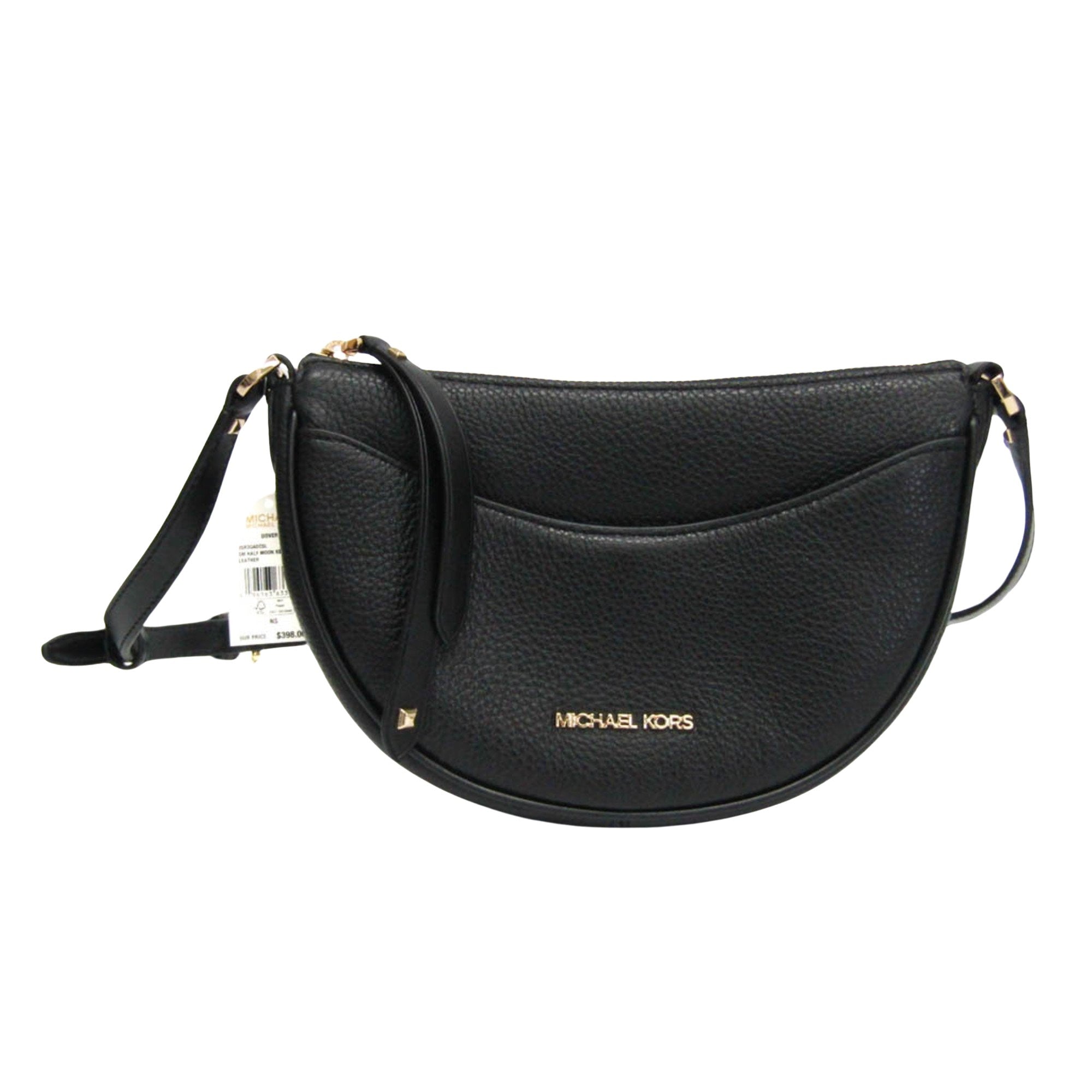 Michael Kors Dover Black Leather Shoulder Bag