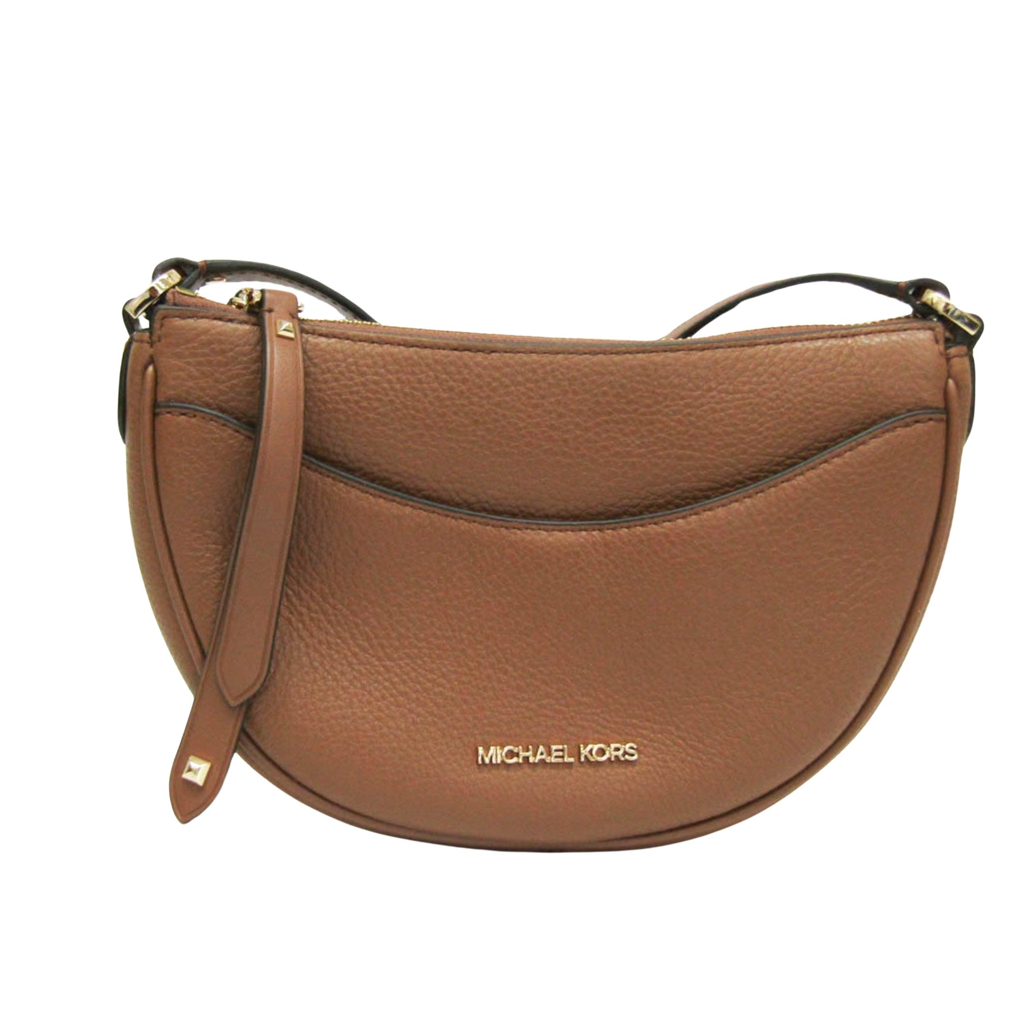 Michael Kors Dover Brown Leather Shoulder Bag