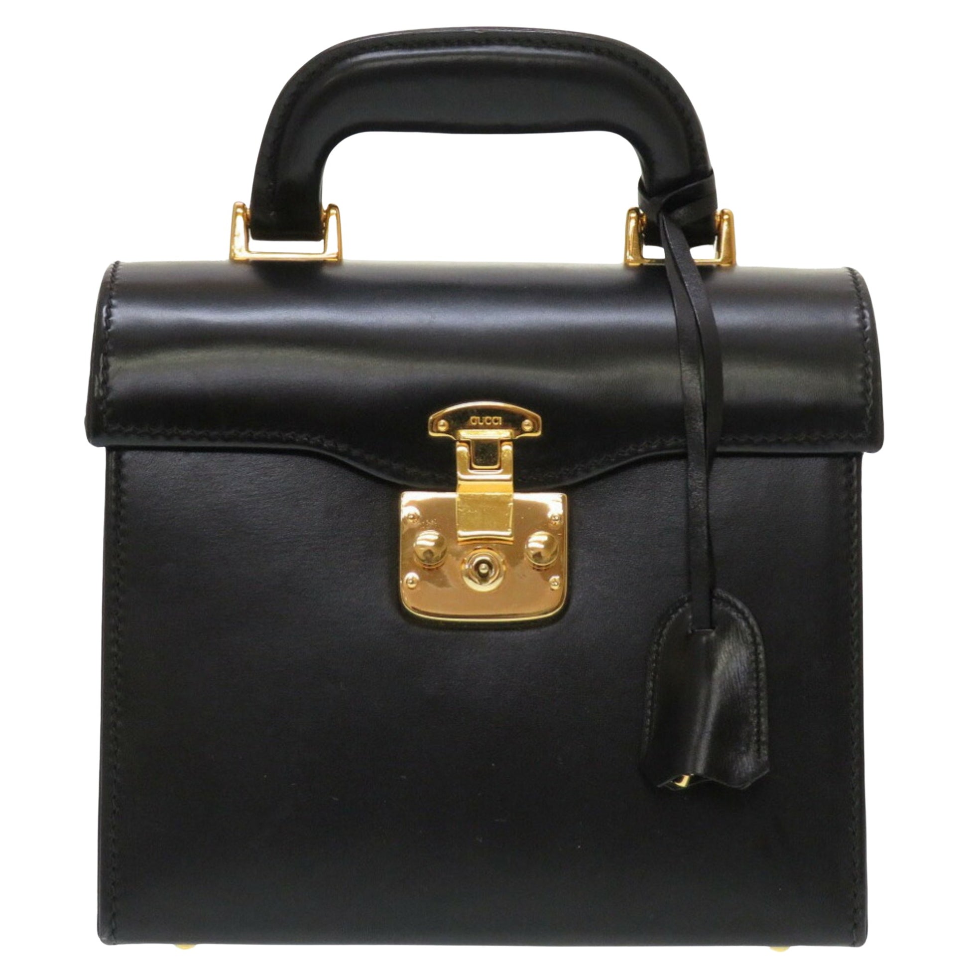 Gucci Lady Lock Black Leather Handbag 