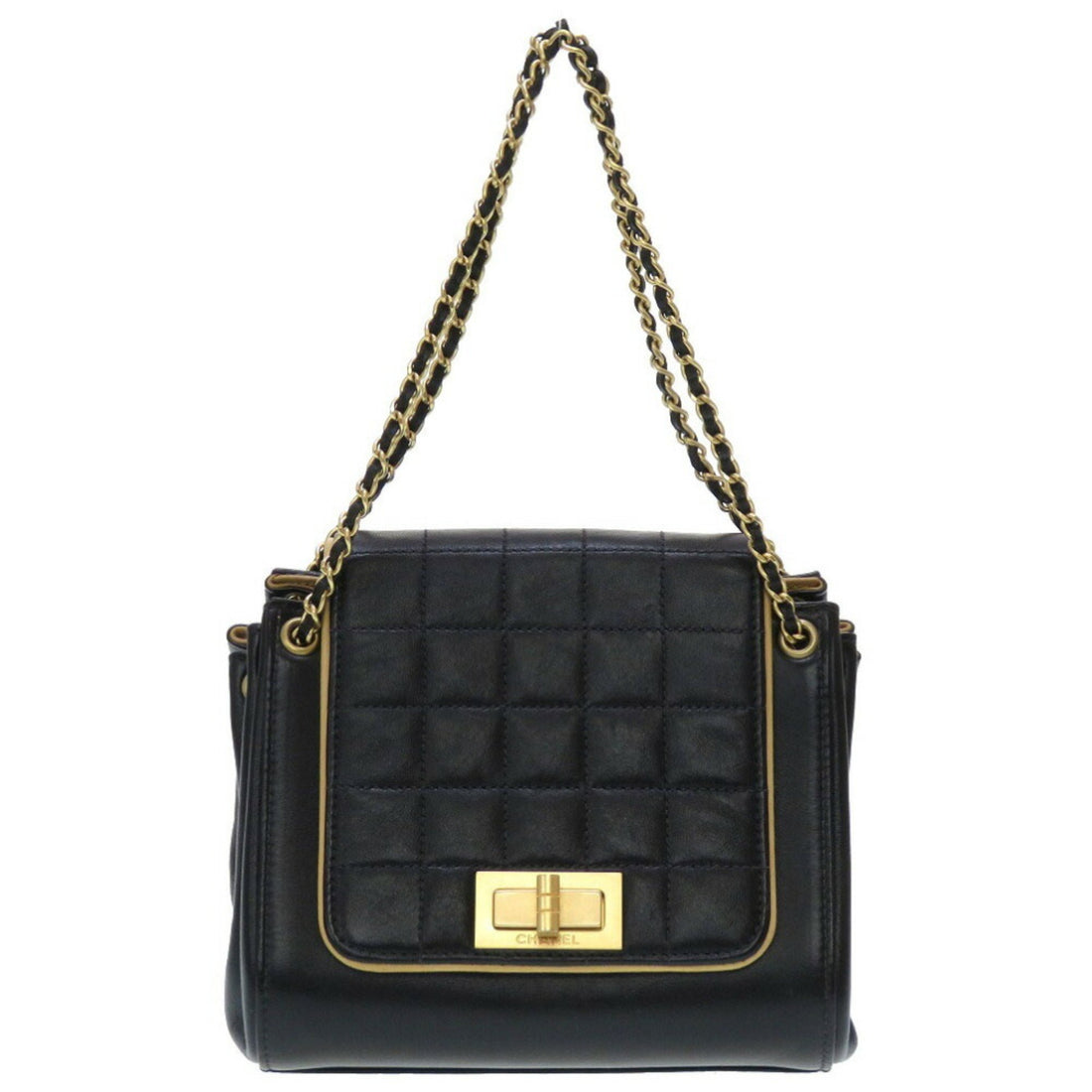 Chanel 2,55 Black Leather Shoulder Bag