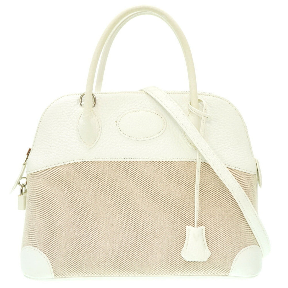 Hermès Bolide White Leather Handbag 