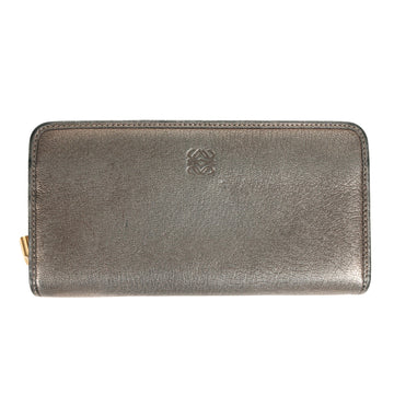 Loewe Anagram Silver Leather Wallet 