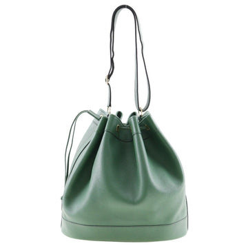 Hermès Market Green Leather Shoulder Bag