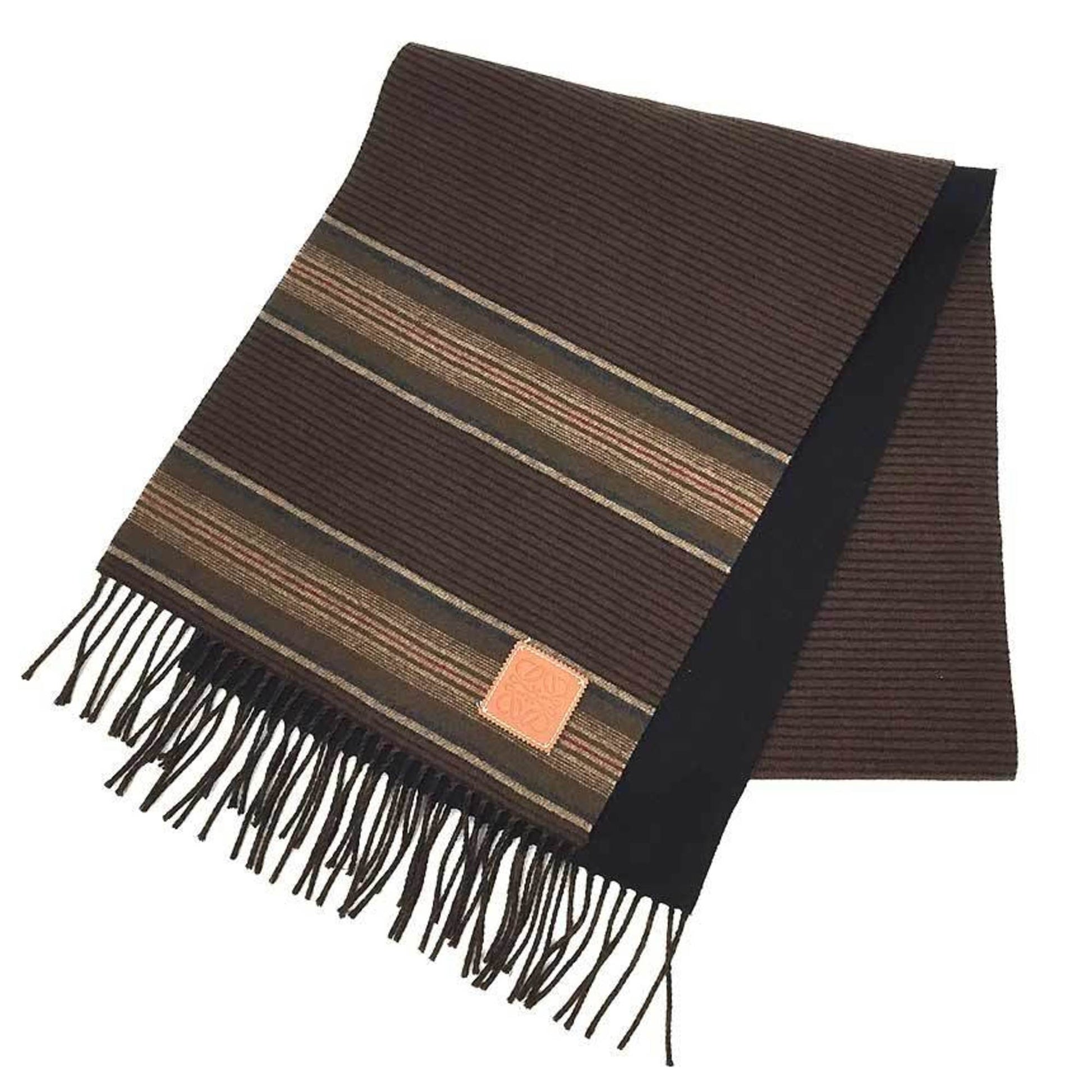 Loewe Brown Calfskin Scarf 