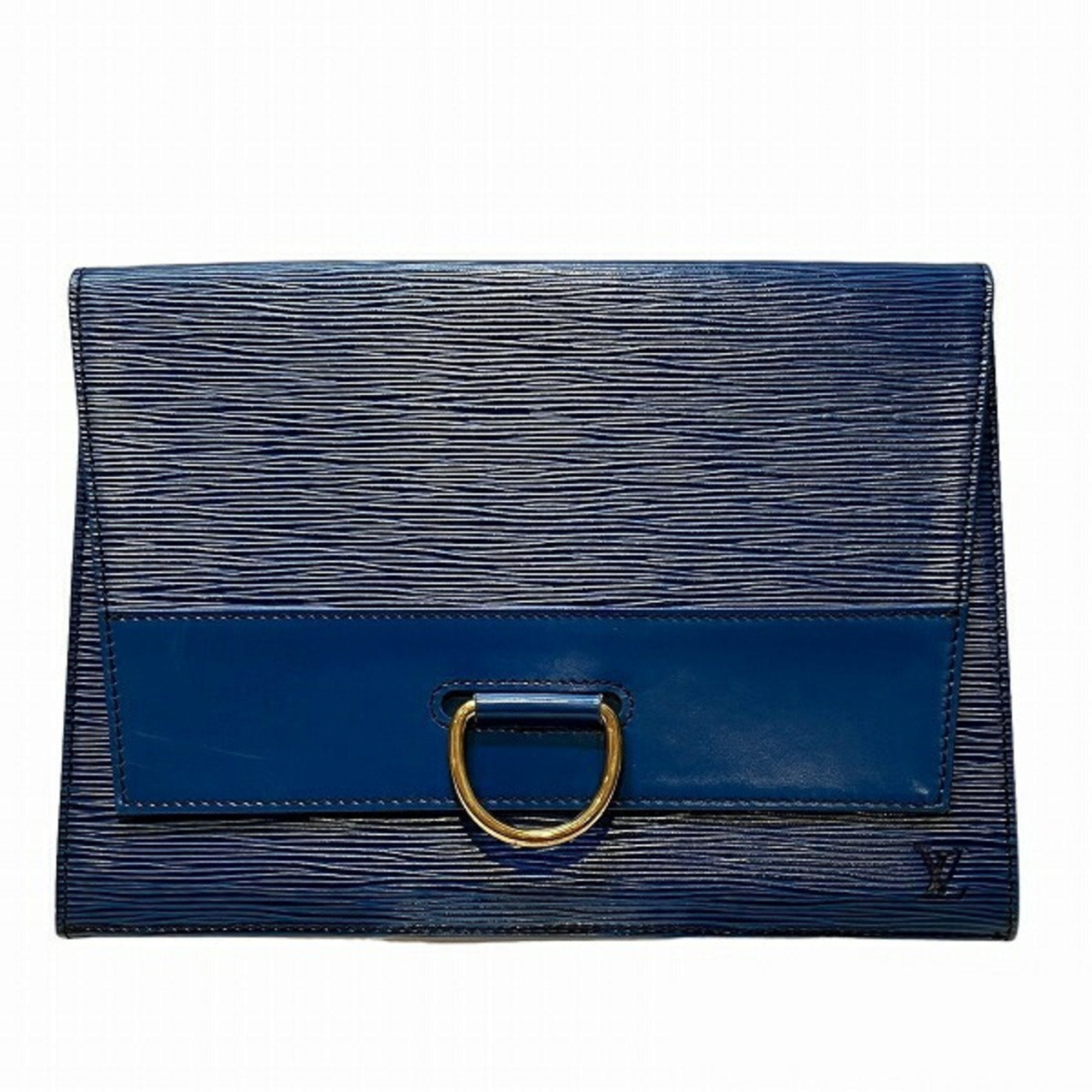 Louis Vuitton Jena Blue Leather Clutch Bag