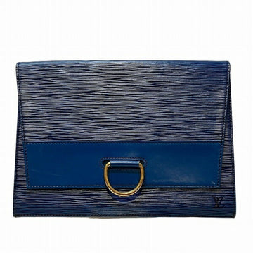 Louis Vuitton Jena Blue Leather Clutch Bag