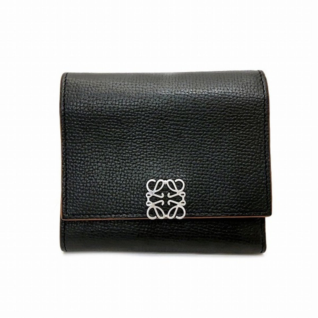 Loewe Anagram Black Leather Wallet 