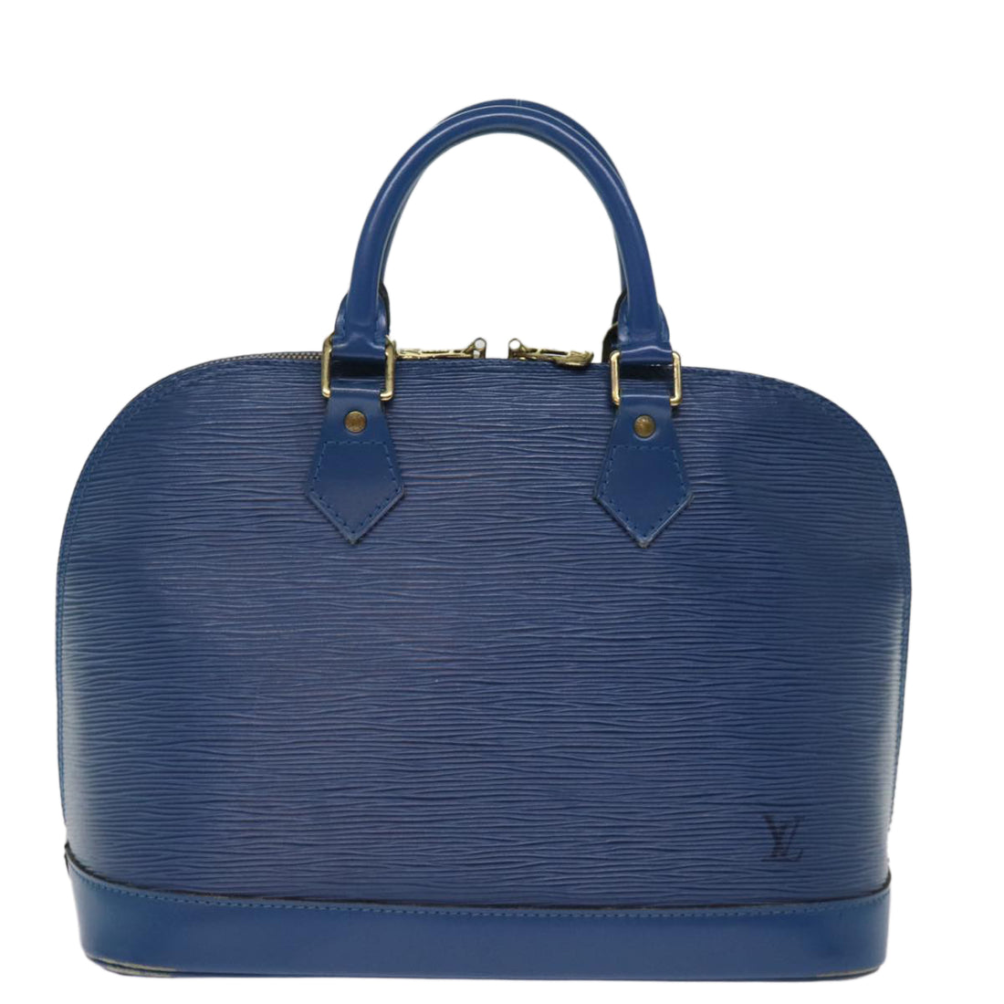 Louis Vuitton Alma Blue Leather Handbag 