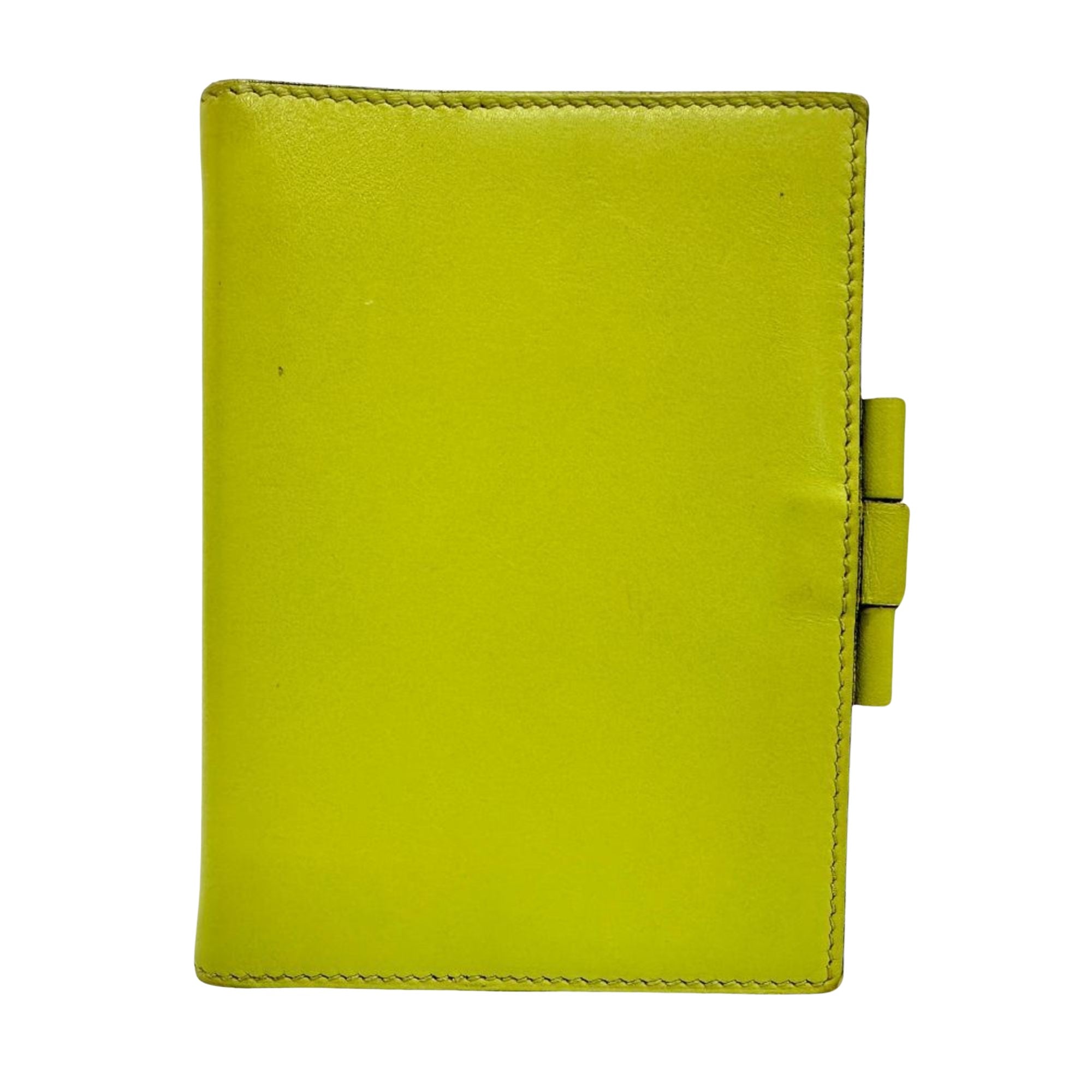 Hermès Agenda cover Green Leather Wallet 