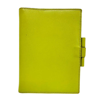 Hermès Agenda cover Green Leather Wallet 