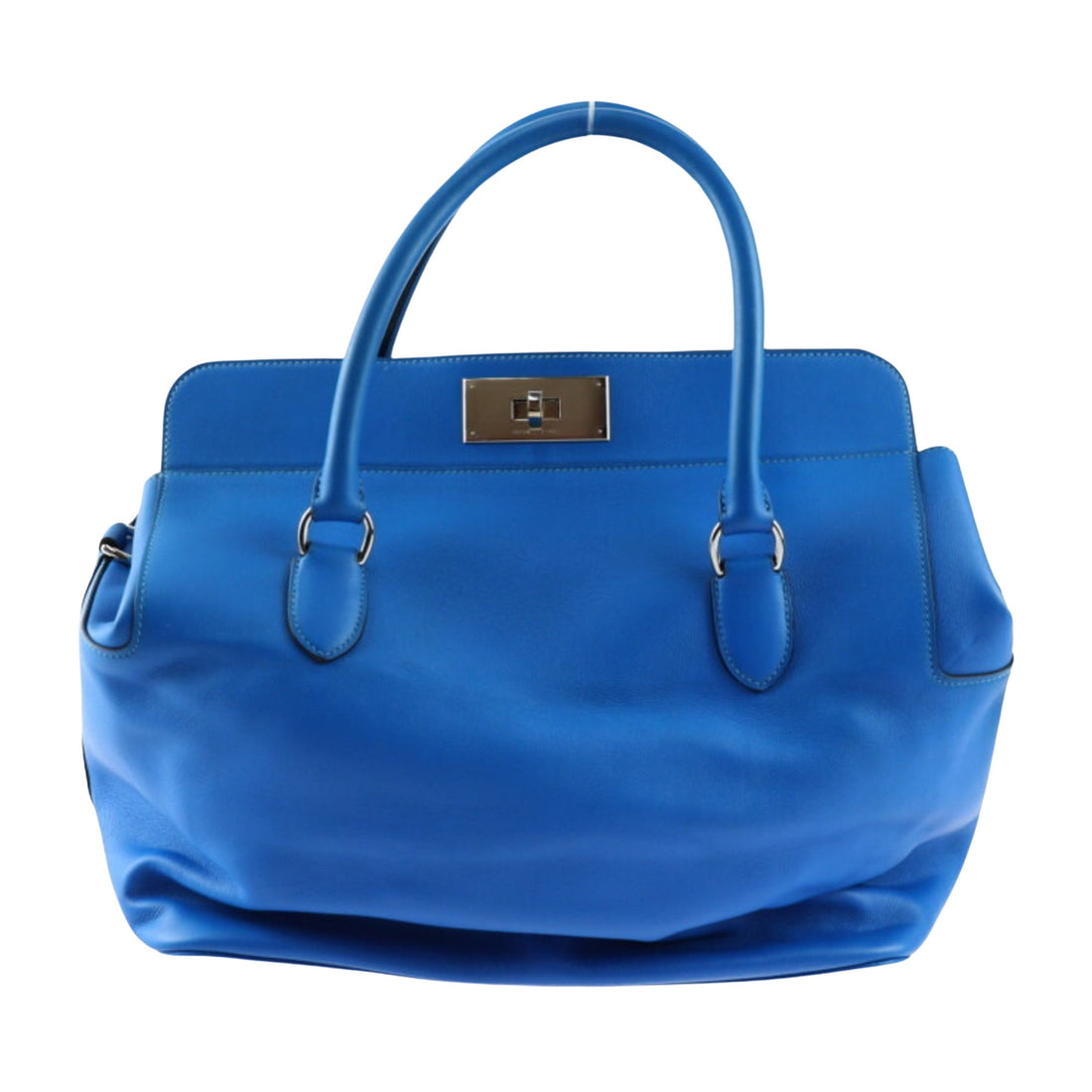 Hermès Toolbox Blue Leather Handbag 