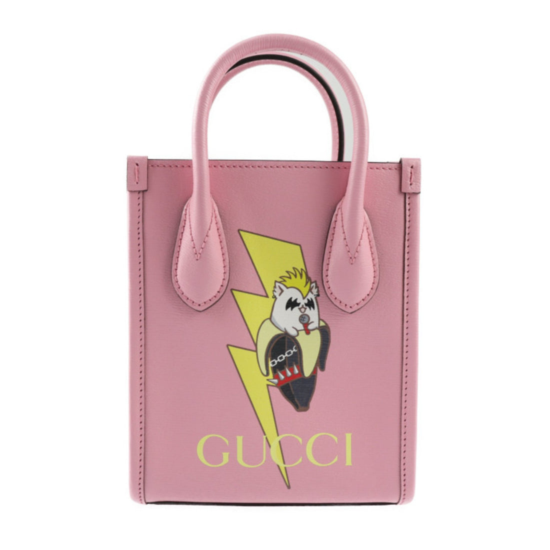 Gucci Cabas Pink Leather Handbag 