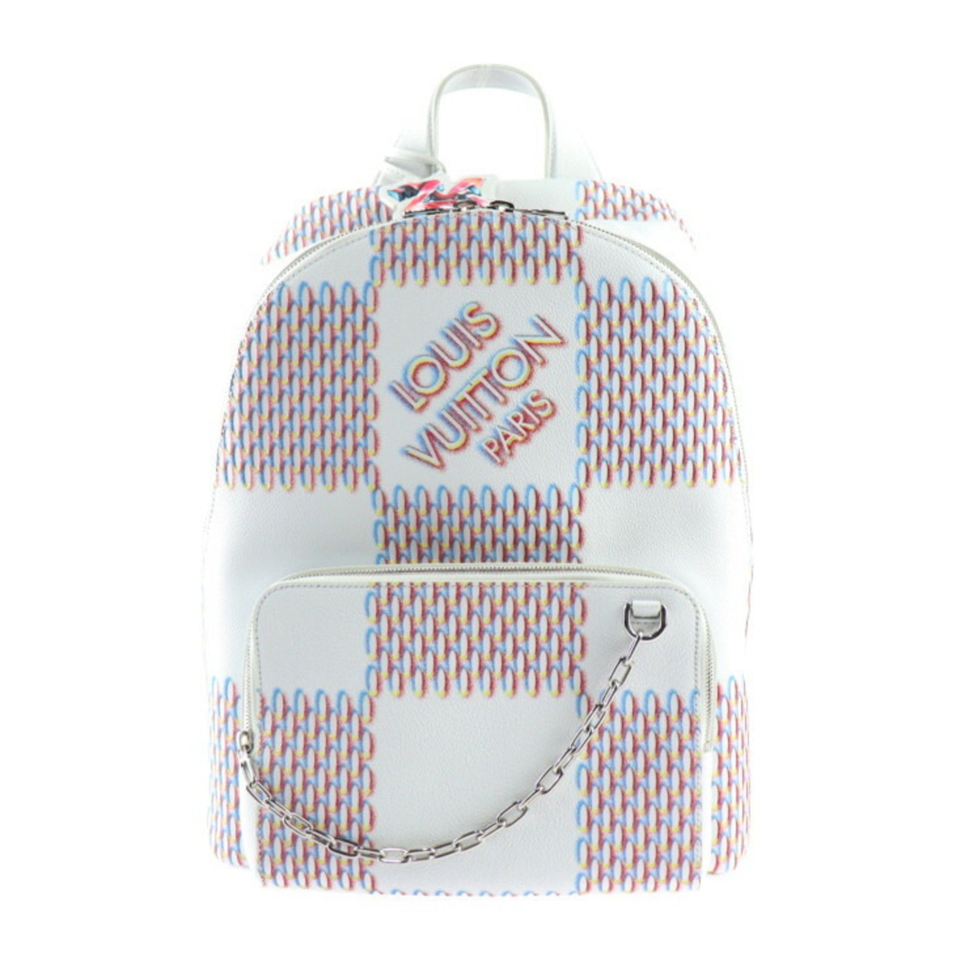 Louis Vuitton Racer White Canvas Backpack Bag