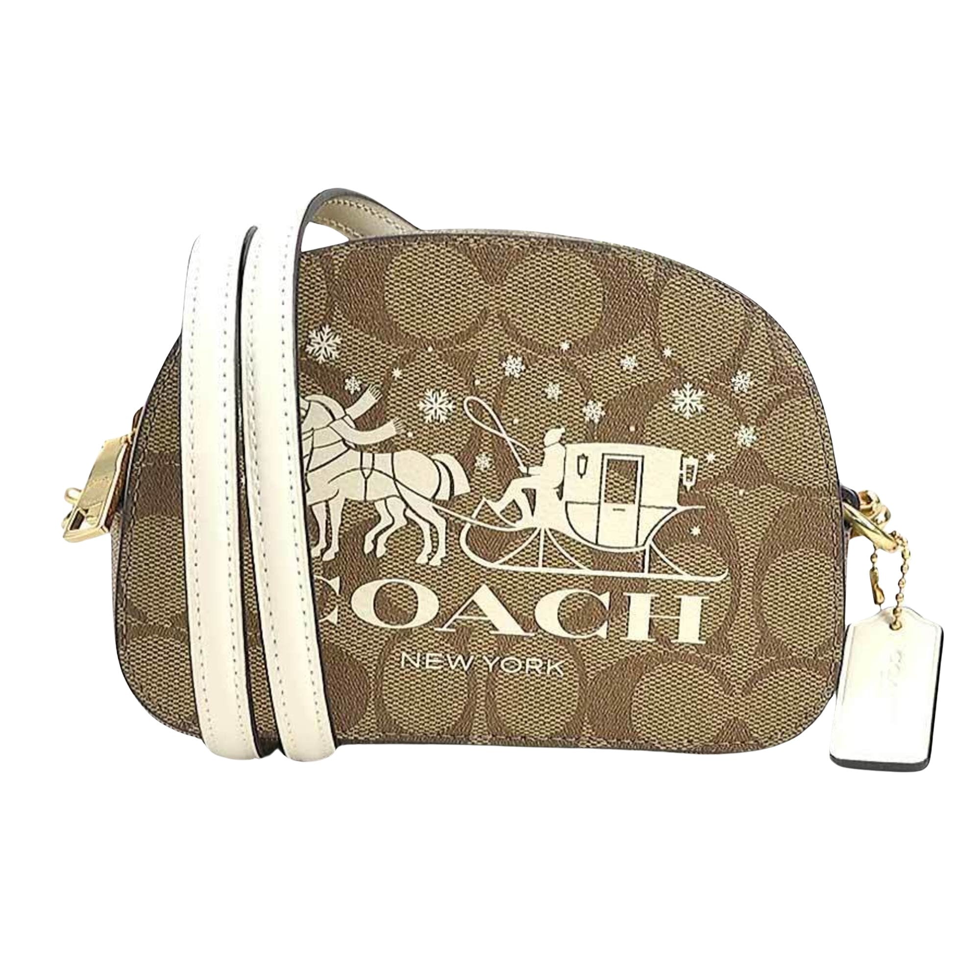 Coach Brown Canvas Shoulder Bag