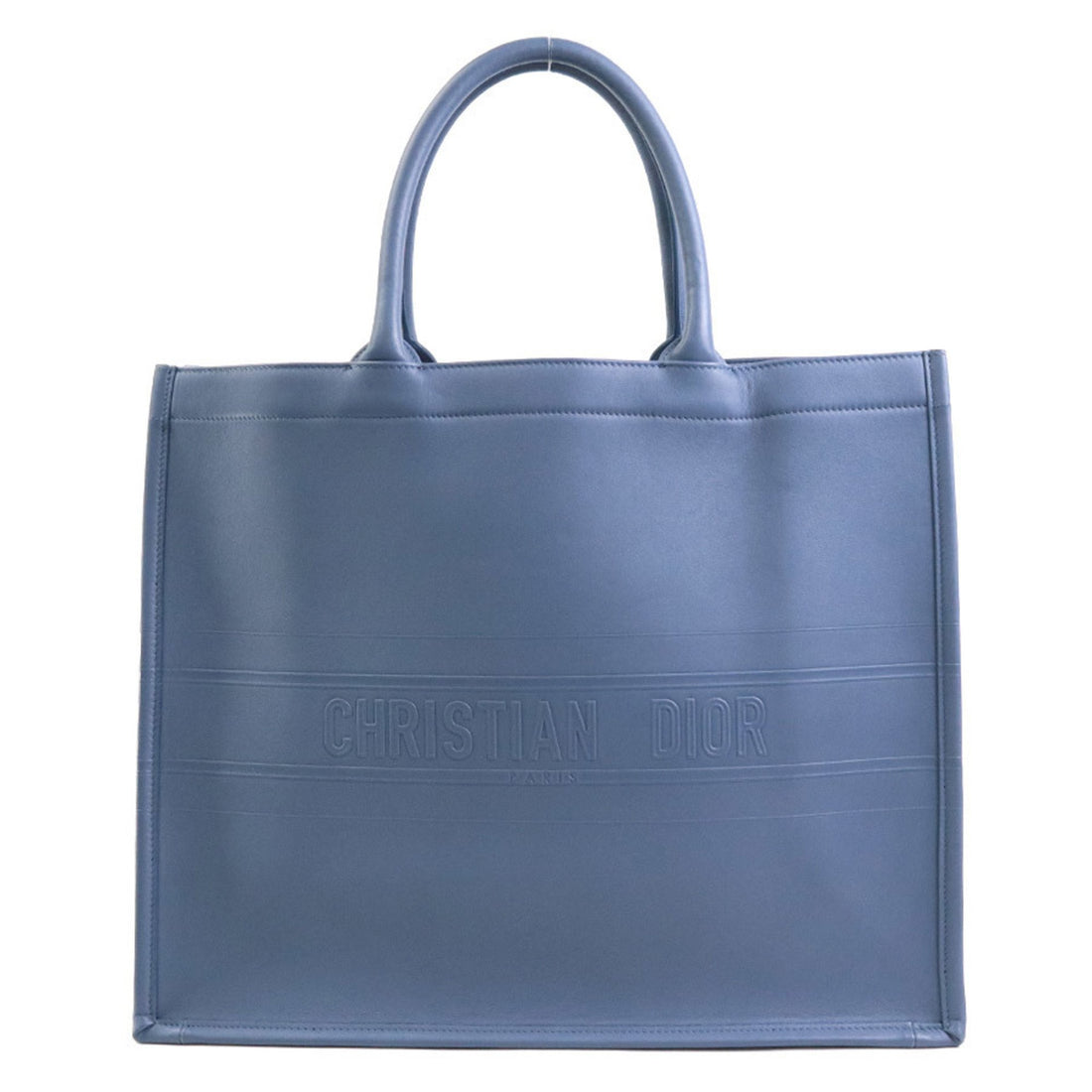 Dior Blue Leather Tote Bag