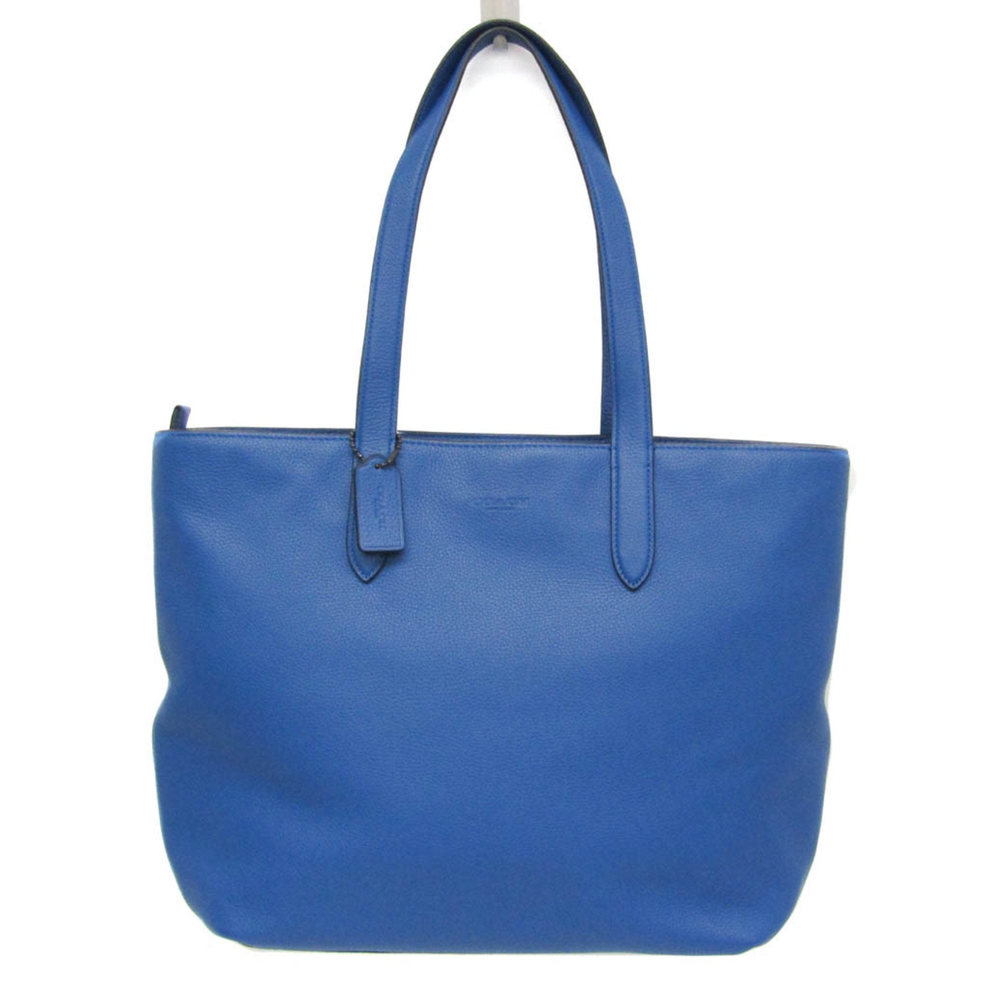 Coach Metropolitan Blue Leather Tote Bag