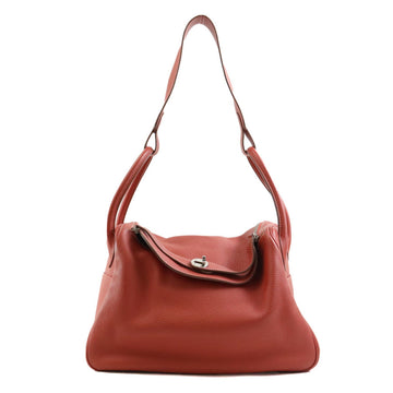 Hermès Lindy Red Leather Shoulder Bag