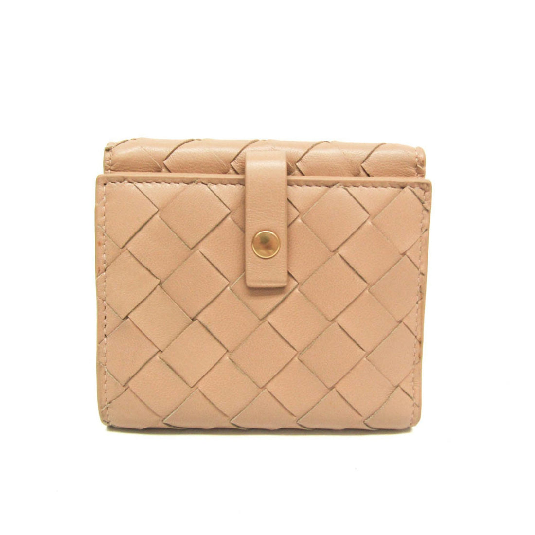 Bottega Veneta Intrecciato Beige Leather Wallet 