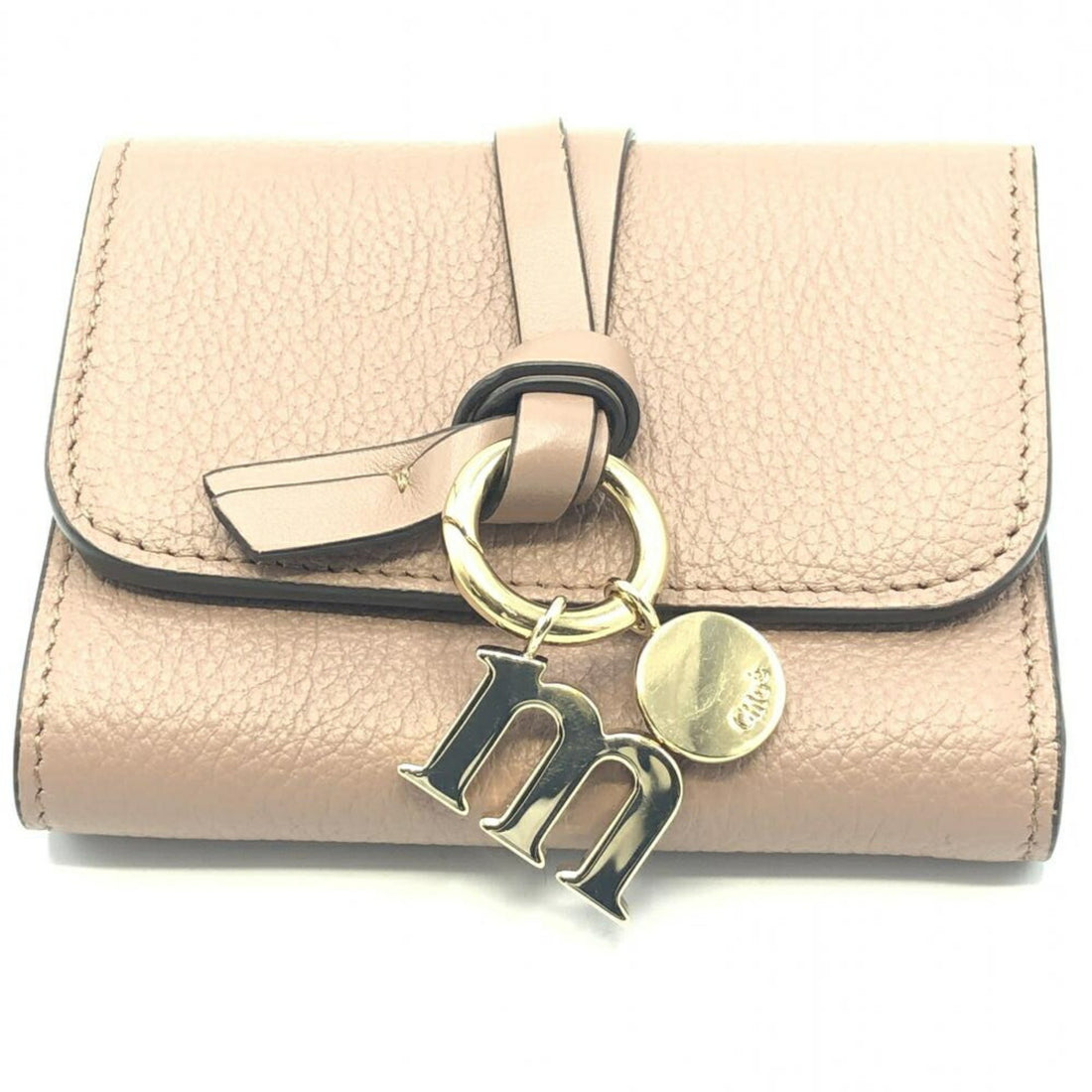 Chloé Alphabet Beige Leather Wallet 