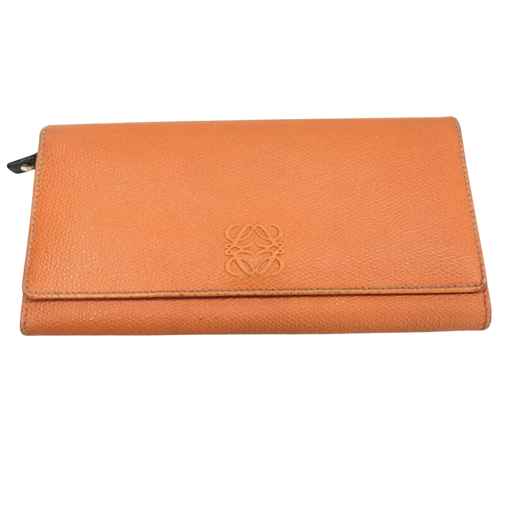 Loewe Orange Leather Wallet 