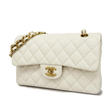 Chanel Timeless/classique White Leather Shoulder Bag