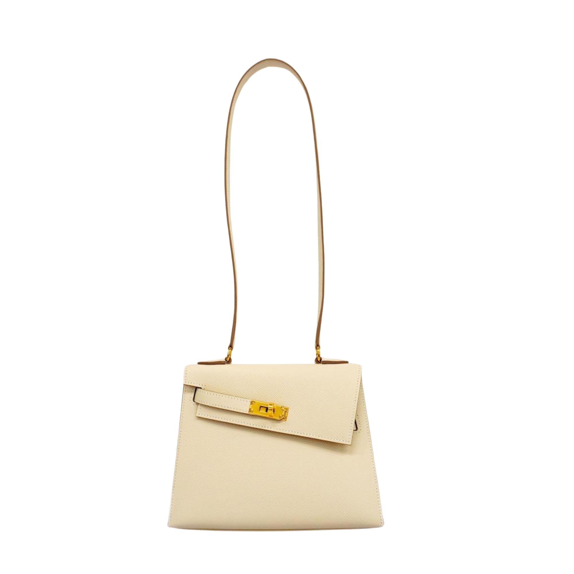 Hermès Kelly Gold Leather Shopper Bag